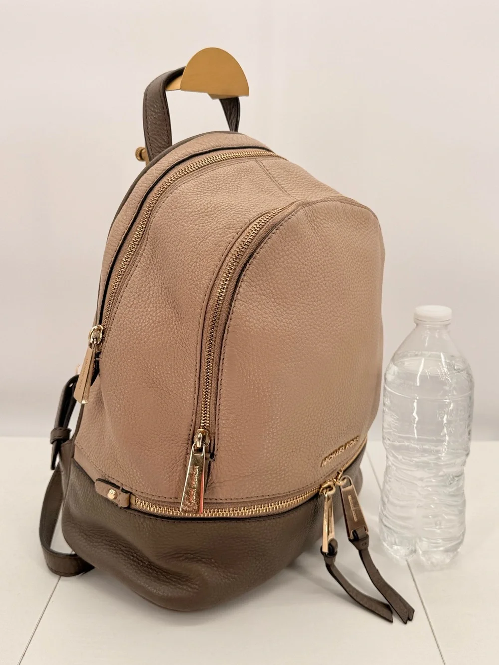MICHAEL KORS Two-Tone Pebbled Leather Backpack